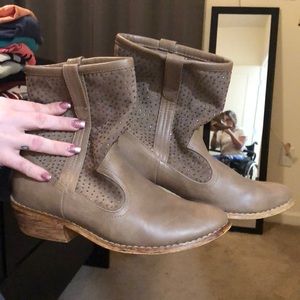 Glitter ankle booties